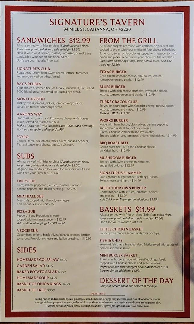 Signatures Mill Stone Tavern